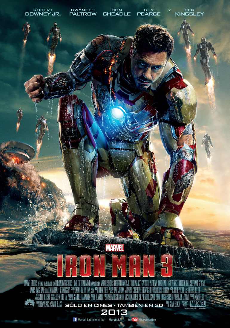 poster iron man 3 tony stark español