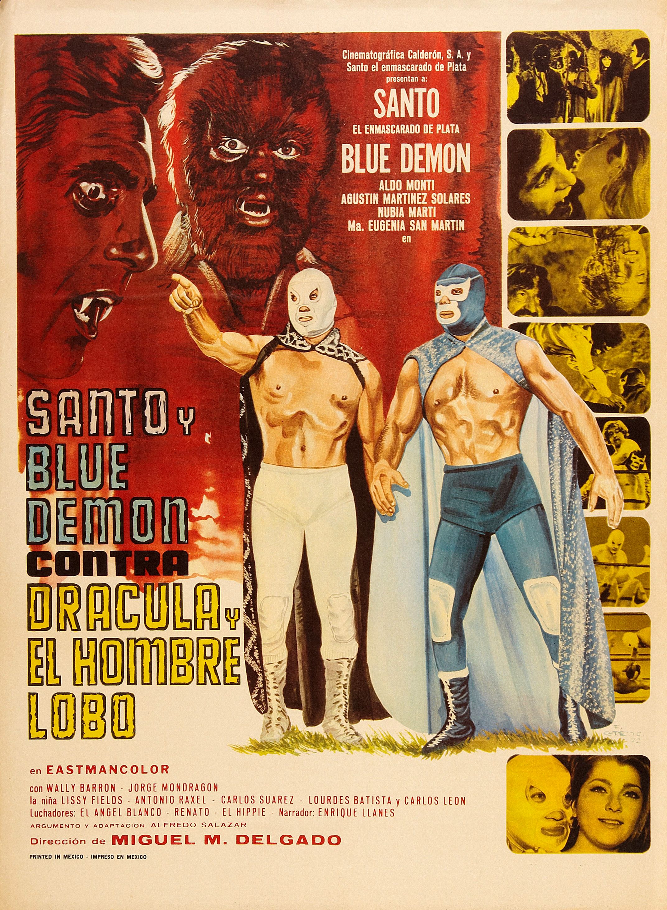 películas de el santo blue demon drácula hombre lobo
