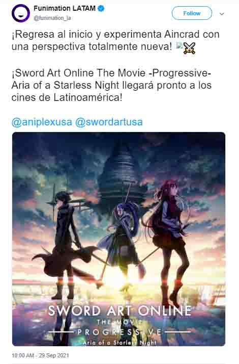 Sword Art Online Progressive' se estrenará en 2021